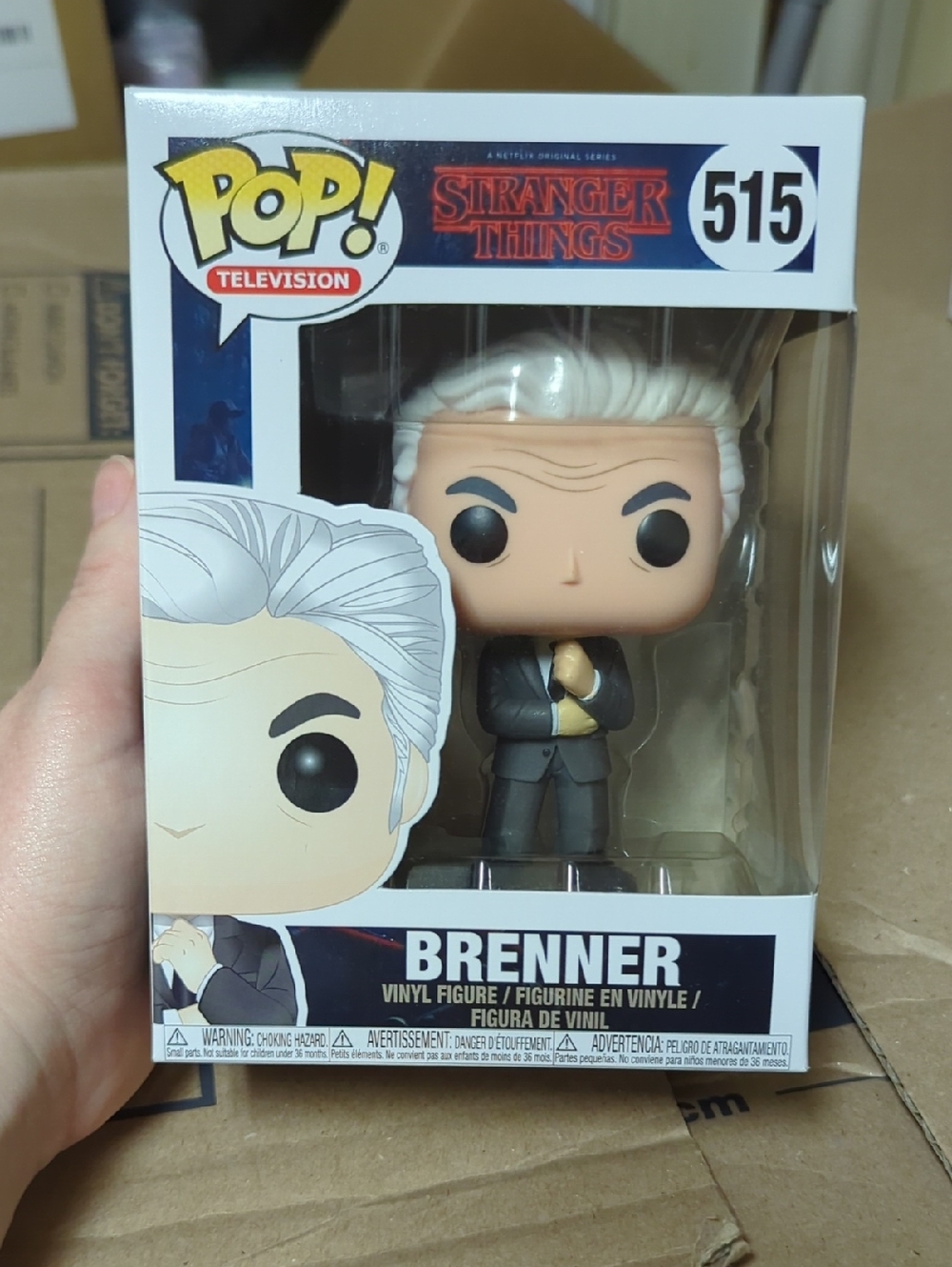 Funko Pop Stranger Things Brenner 515, NIB, Minor Rear Box Damage